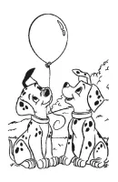 101 Dalmatiërs kleurplaat 1